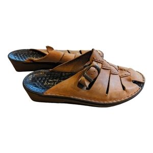Josef Seibel Lisa Leather Clogs in Tan Size 42 (US 11) Fair Condition